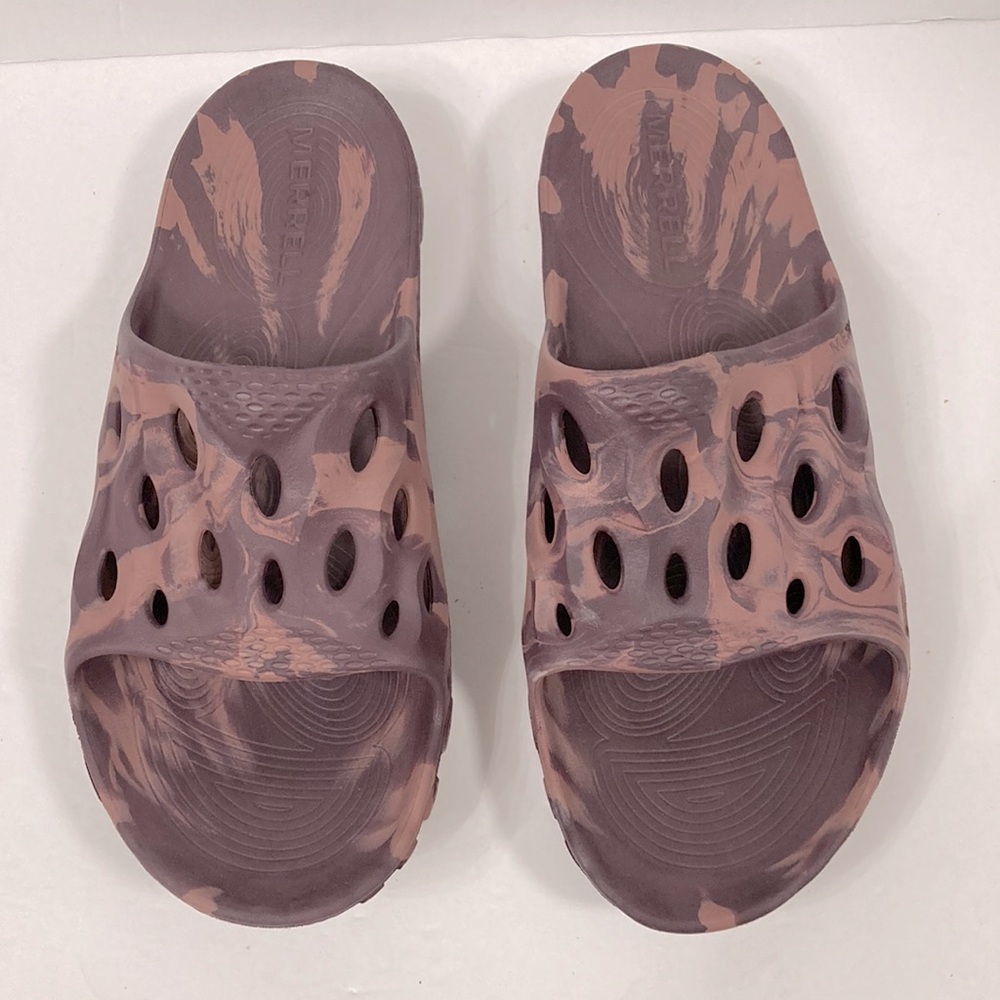 Merrell Hydro Slides Sandals Burgundy Purple Womens Size 9
